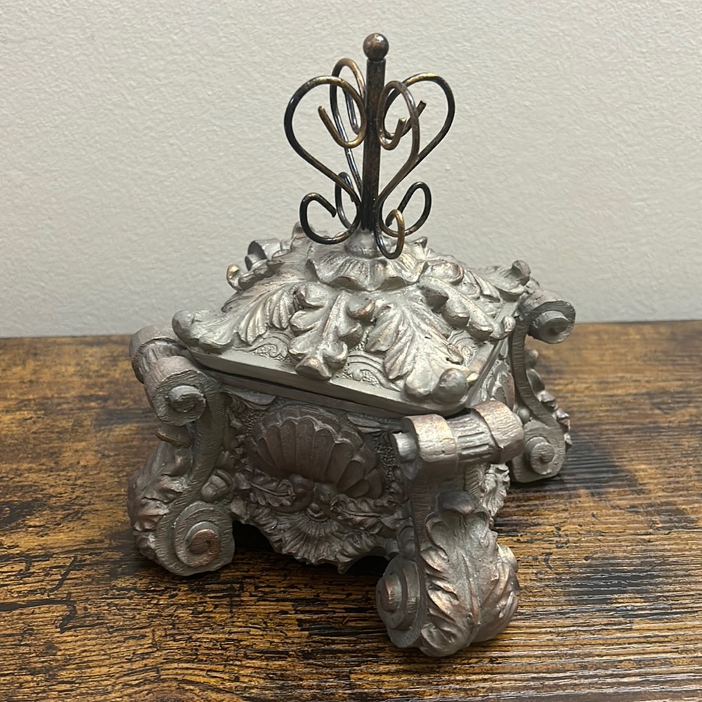 Decorative Chest Dresser Jewelry Box 8” X 6”